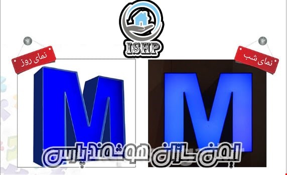  حروف برجسته چلنیوم لبه آبی
